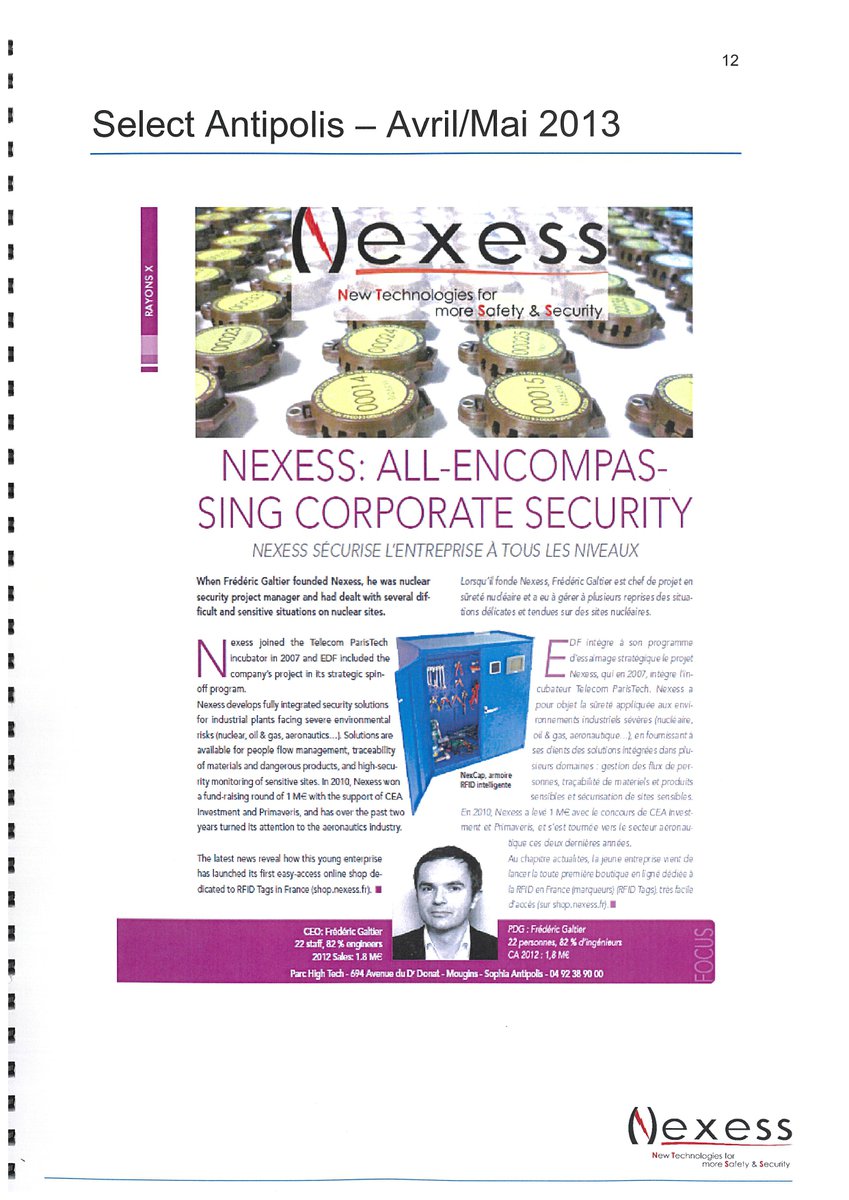 Article de magazine - NEXESS sécurité l'entreprise à tous les niveaux. NEXESS: All-Encompassing corporate security.